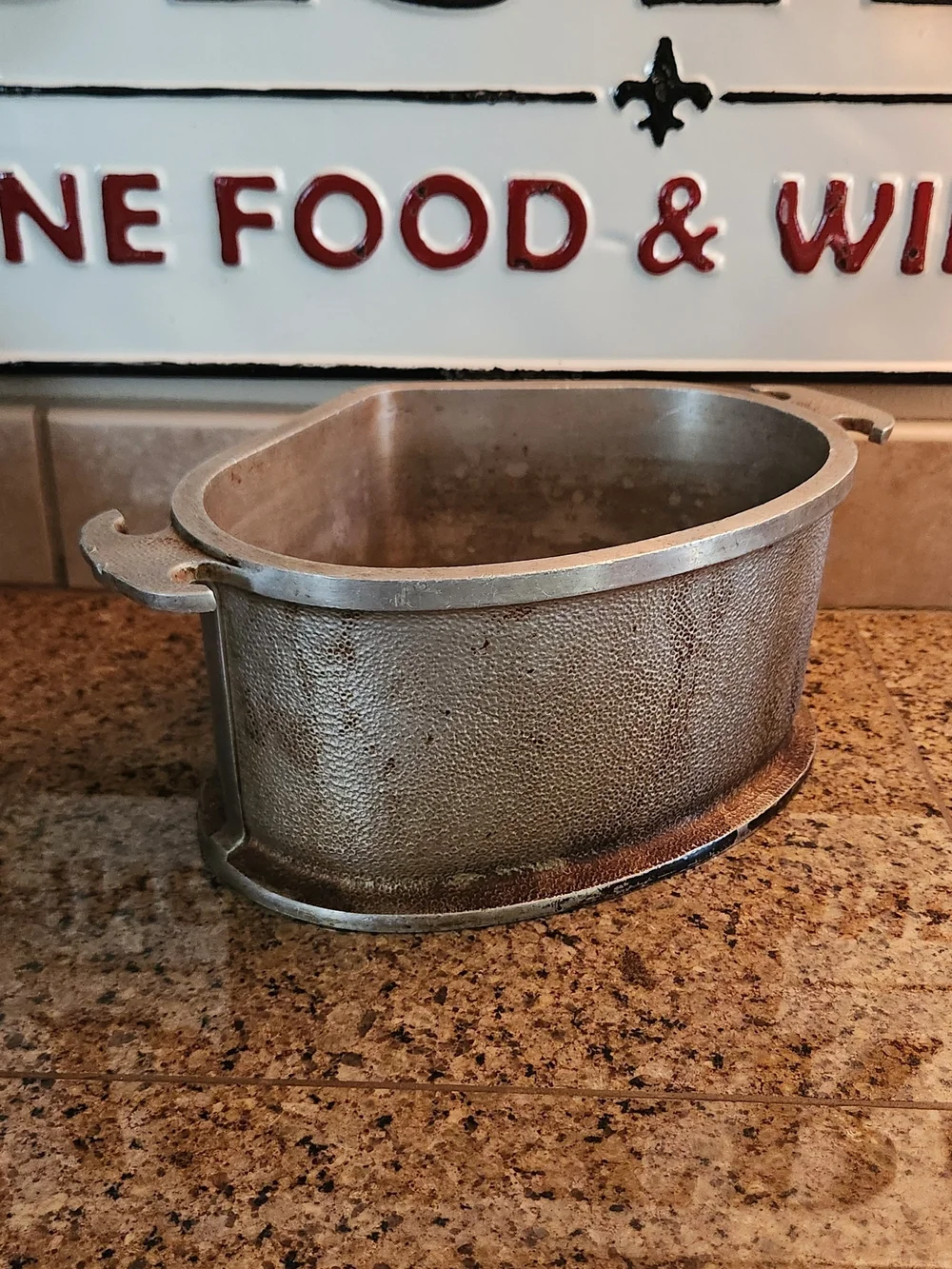Vintage Aluminum Roasting Pan/Pot with Handles - Silver